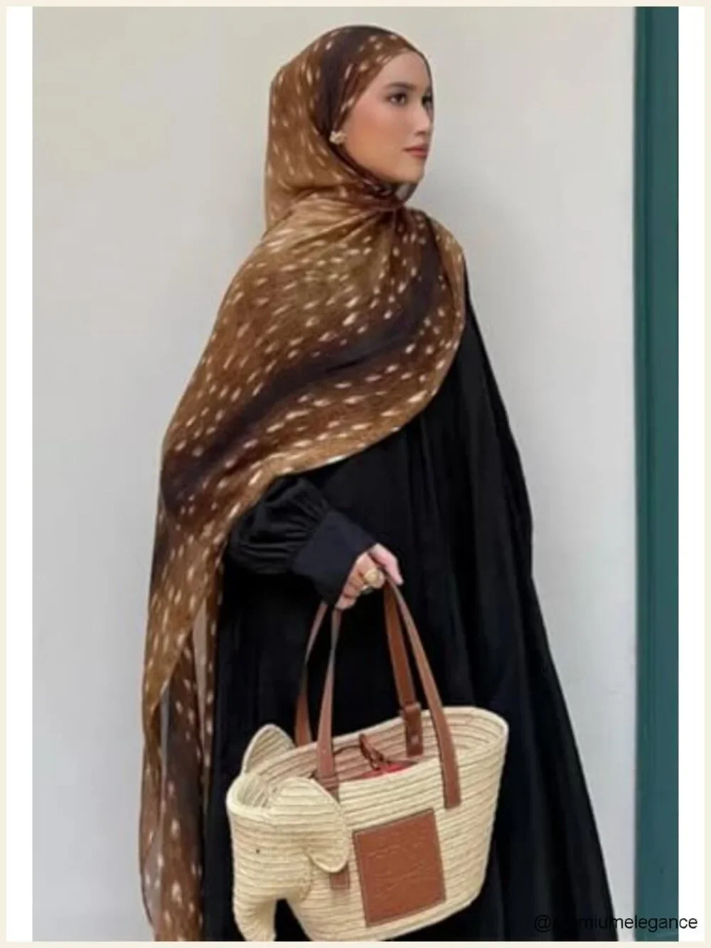 Watercolor Floral Hijab Scarf Soft Modal Cotton Long Head Wrap Shawl